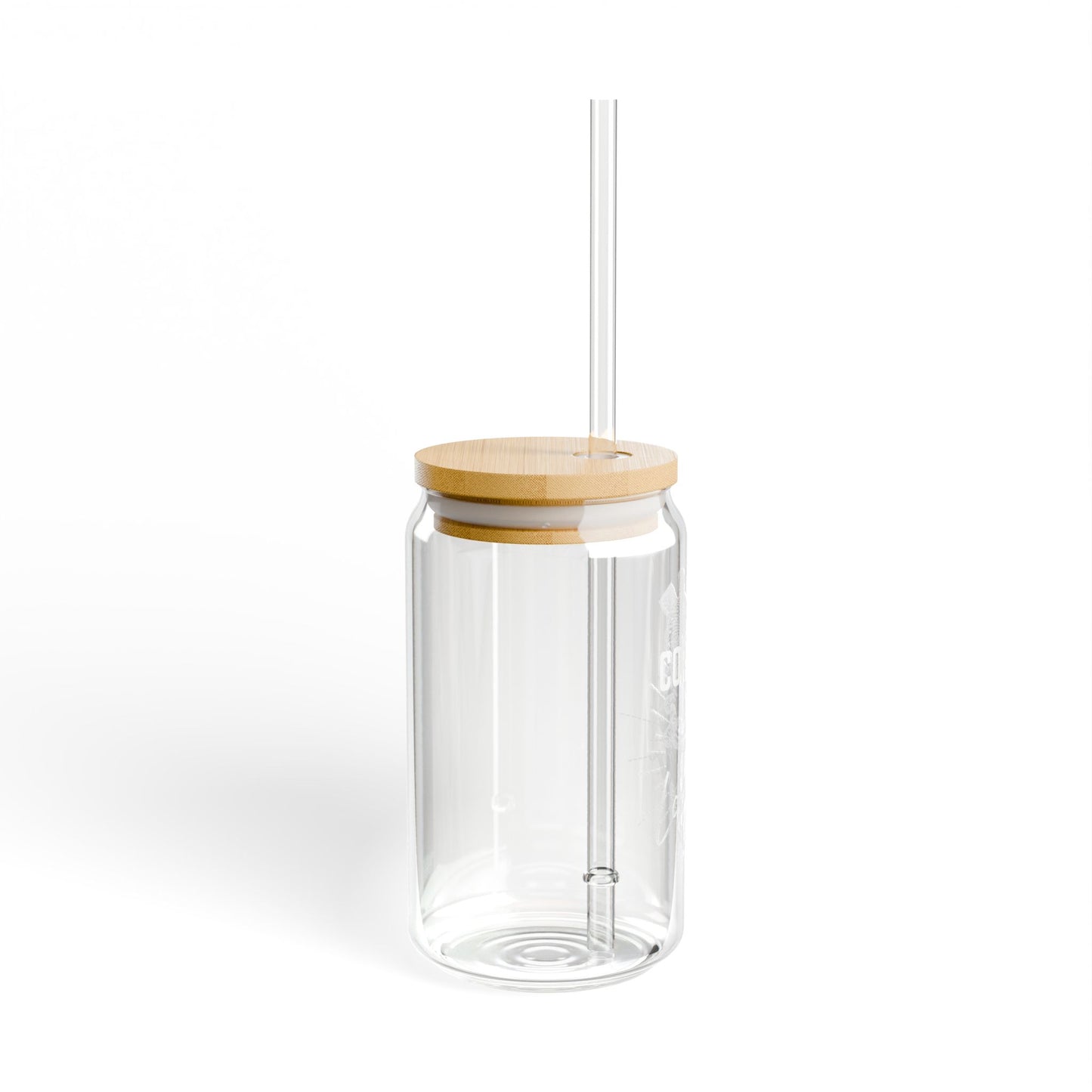 'Cor ad Cor' Glass Coffee Cup with Straw