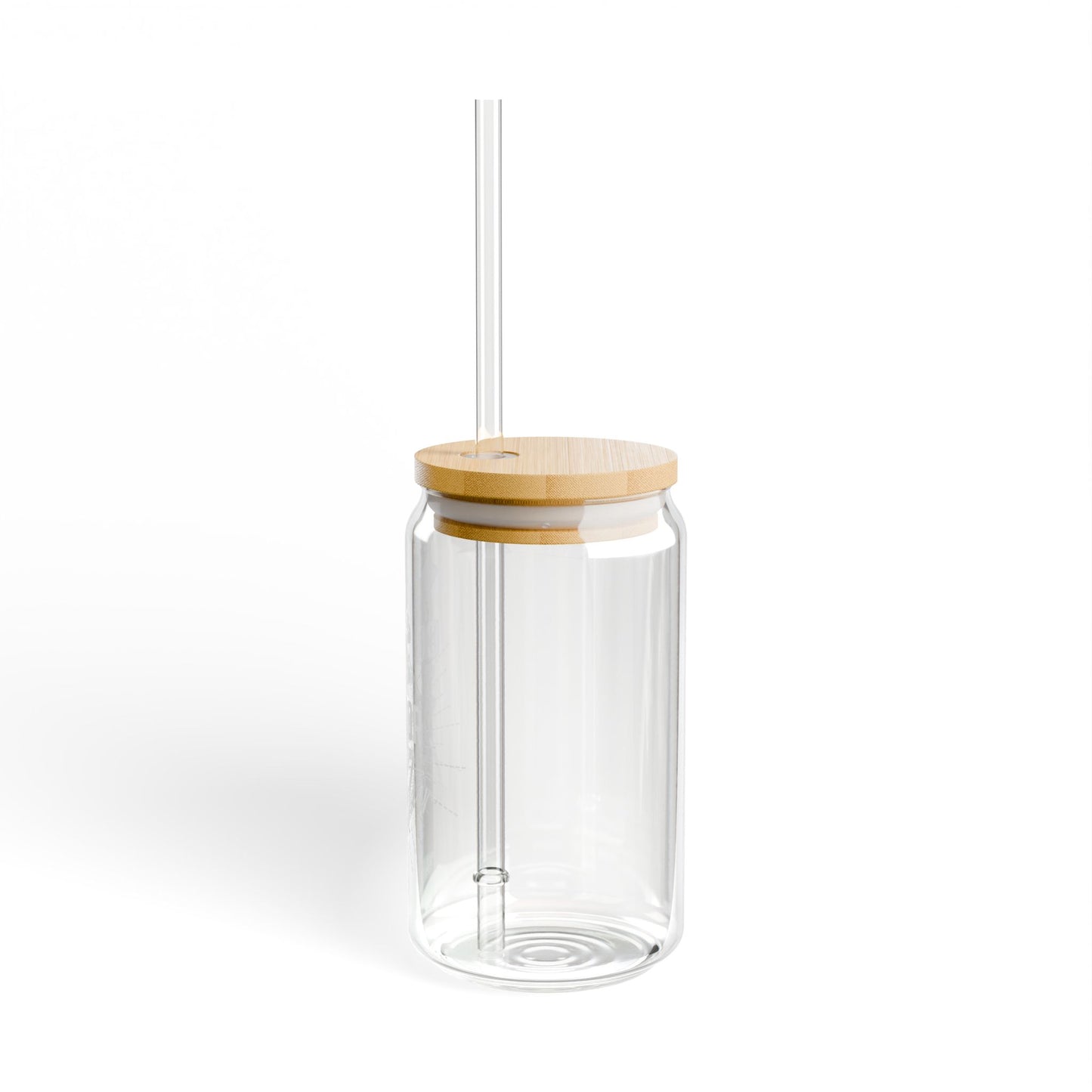 'Cor ad Cor' Glass Coffee Cup with Straw